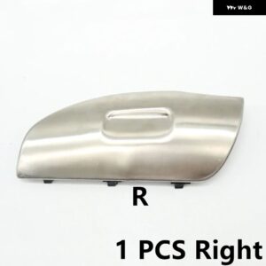 ポルシェ フロントバンパー 牽引フックカバー キャップ ステンレス トラクションシェルハウジング カイエン 2007-2010 - 1 Pcs Right