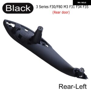 BMW ブラッククリームフロントリア左/右車内 インナードア プルハンドルカバー F30 F80 F31 F32 F33 F35 2013-2018 - Rear Left Black