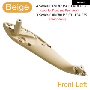 BMW インナードア ハンドルプルトリム カバー カー 3シリーズ 2014-2018 F30 316D 318D 320D F31 320I 325D 51417279312 - Beige-Front Left