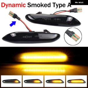 BMW E60 E61 E90 E91 E92 E93 E81 E82 E83 E84 E88 E46 X1 X3 LED ダイナミック サイド マーカー ウィンカーライト シーケンシャル ウインカー - Dynamic Smoked A