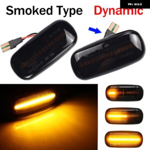 アウディ 流水ウインカー LED ダイナミック ウィンカーライト A3 S3 8P A4 B6 B8 B7 S4 RS4 A6 S6 C5 サイド マーカー 点滅 インジケータ ー - smoked black