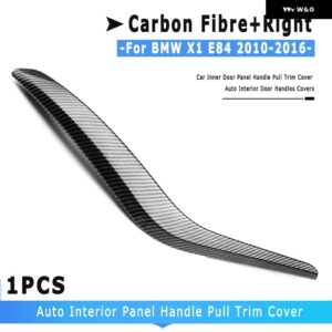 BMW サイド車 インナードア パネル ハンドルプルトリム カバー 自動 インテリア ドアハンドルカバー X1 E84 2010-2016 - carbon fibre-Right