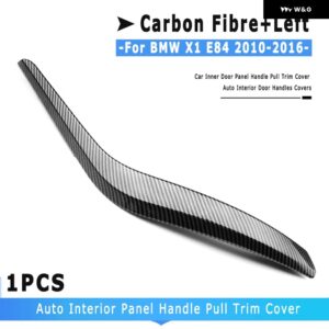 BMW サイド車 インナードア パネル ハンドルプルトリム カバー 自動 インテリア ドアハンドルカバー X1 E84 2010-2016 - carbon fibre-Left
