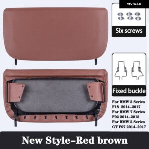 BMW ABS キャップ収納ポケット交換 5シリーズ F10 GT 7シリーズ F01 F02 カーシート バックパネル カバー - New Style-Redbrown