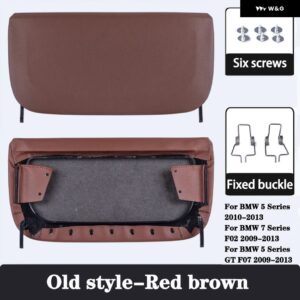 BMW ABS キャップ収納ポケット交換 5シリーズ F10 GT 7シリーズ F01 F02 カーシート バックパネル カバー - Old Style-Redbrown