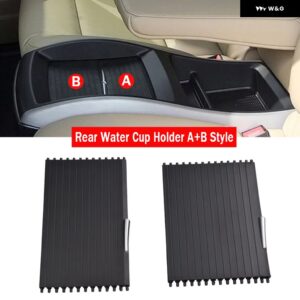 BMW インテリア ウォーターカップラックカーセンターコンソール カバー スライドローラー ブラインドカーマウントドリンクホルダー X5 E70 X6 E71 - Rear-AB
