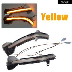 BMW 2個 ダイナミック ウィンカー LED バックミラー インジケータ ーウインカー リピーターライト 5 6 7シリーズ F10 F11 F07 F06 F12 F13 F01 - Yellow