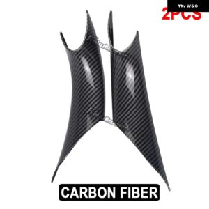 BMW 2個 ABS インテリア ドアハンドルプルカバー 3 4シリーズ F30 F35 2012-18 - carbon fiber 2pcs