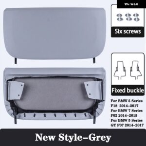 BMW 収納ポケット交換 カーシート バックパネル カバー 収納 5/7シリーズ F10 F11 F18 F07 F01 - New Style-Gray