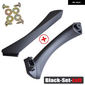 BMW ABS 右ライトサイドインナーアウタードアパネル プルハンドルトリム E90 316I 318D 318I 320D 320I 323I 325I 328I 330I LHD - Black-Set-Left
