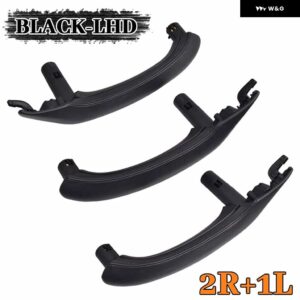 BMW X3 X4 F25 F26 2010-2016 車 LHD RHD インテリア ドアプルハンドルレザー カバーセット アセンブリ 交換 - 3-LHD-Black