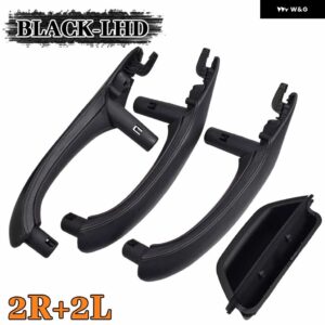 BMW X3 X4 F25 F26 2010-2016 車 LHD RHD インテリア ドアプルハンドルレザー カバーセット アセンブリ 交換 - 4-LHD-Black