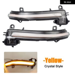 BMW 2個 LED ダイナミック ウィンカーライト サイドミラー フラッシュライト 1 2 3 4 X1 Mシリーズ F20 F30 F31 F32 F33 F34 F36 E84 I3 - Yellow-crystal