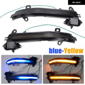 BMW 2個 LED ダイナミック ウィンカーライト サイドミラー フラッシュライト 1 2 3 4 X1 Mシリーズ F20 F30 F31 F32 F33 F34 F36 E84 I3 - Blue-Yellow