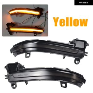 BMW 2個 LED ダイナミック ウィンカーライト サイドミラー フラッシュライト 1 2 3 4 X1 Mシリーズ F20 F30 F31 F32 F33 F34 F36 E84 I3 - Yellow
