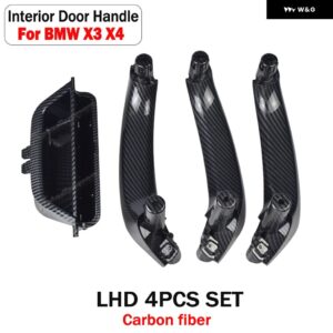 BMW インナードア インナードア ハンドルプル ABS トリム X3 X4 F25 F26 2010-17 ブラック - CF-4Pcs