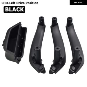BMW インナードア インナードア ハンドルプル ABS トリム X3 X4 F25 F26 2010-17 ブラック - black 4pcs