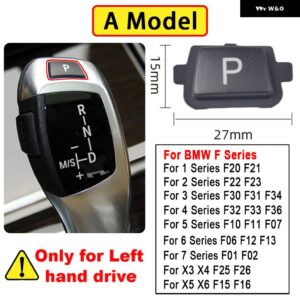 BMW 交換スタイル ギアシフト レバーカバー カーボンパターンレバーギアスティック P ボタン カバー M スポーツ F10 F20 F30 X3 X4 X5 - P Button-A