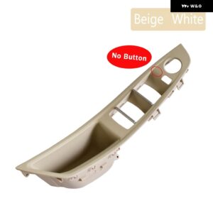 BMW アップド左ハンドル用席側 インナードア ハンドルパネル トリム ブラック 5シリーズF10 F11 F18 520I 523I 525I 528I 535I - Beige-White-LHD