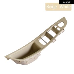 BMW ブラック 車インナー ドア パネル ハンドル プル トリム カバー 5シリーズ F10 F11 520I 528I 525D 535I 51417225857 51417225853 - Beige-White-Panel