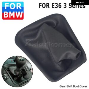 BMW マニュアル シフトギアスティックカバー ブーツブラックレザー ブーツフレーム E30 E36 E39 E46 E81 E82 E87 E88 E90 E91 E92 E93 - E36