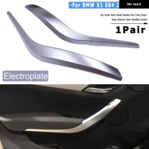 BMW X1 E84 X1 16D/16I/18D/20D/23D 2008-2016 ブラック/車内ドア インナーハンドル パネル プルトリム カバー 51412991777 - electroplate-2PCS