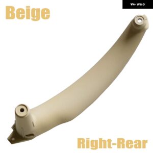 BMW 本革車フロントリア/ インテリア ドアハンドルインナーパネル プルトリム カバー E70 E71 X5 X6 07-13 - Beige-Right-Rear