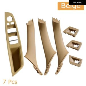 BMW ABS インナードア ハンドルパネル プルトリム カバー 5シリーズ F10 F11 520D 530D 535I 550I 51417225857 51417225853 - Beige-7pcs