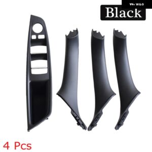 BMW ABS インナードア ハンドルパネル プルトリム カバー 5シリーズ F10 F11 520D 530D 535I 550I 51417225857 51417225853 - black 4pcs