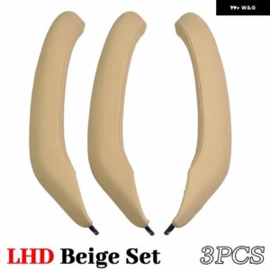 BMW X3 X4 F25 F26 2010-2016 車内助手席ドアハンドルグラブブラックレザー カバー トリム 交換 - 3-LHD-Beige