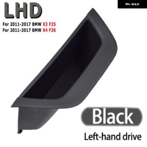BMW 車 インテリア インナードア ハンドルプルトリム 互換性 F25 F26 X3 X4 2011-2017 フロント左側 - Black-LHD