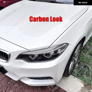 BMW ペア 車フロント ヘッドライト アイブロウ まぶた ステッカー ABS F87 M2 F22 F23 220I 228I 230I M235I M240I 2014-2022 - CARBON LOOK