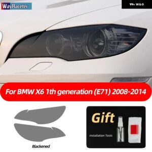 BMW 2個 M パフォーマンス ヘッドライト フィルムクリアスモークブラック TPU ステッカー X6 2008-2014 E71 M - X6 08-14 B