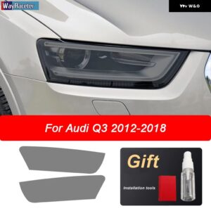 アウディ ヘッドライト フィルムスモークブラック TPU ステッカー Q2 Q3 F3 8U Q5 FY 8R Q7 4メートル Q8 SQ2 SQ5 SQ8 RSQ3 RSQ8 - Q3 2012-2018