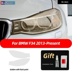BMW 2個 ヘッドライト フィルムフロントライトクリアスモークブラック TPU ステッカー 3シリーズ F30 F31 F34 G20 G21 - F343