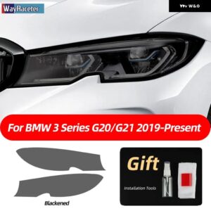 BMW スモークブラック TPU ステッカー ヘッドライト フィルム F40 F22 F44 F30 F31 G20 F34 F32 F36 F10 G30 F06 F07 F12 F01 G11 - G20 21 19-On