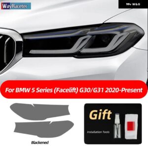 BMW スモークブラック TPU ステッカー ヘッドライト フィルム F40 F22 F44 F30 F31 G20 F34 F32 F36 F10 G30 F06 F07 F12 F01 G11 - G30 31 21-On