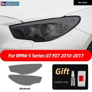 BMW スモークブラック TPU ステッカー ヘッドライト フィルム F40 F22 F44 F30 F31 G20 F34 F32 F36 F10 G30 F06 F07 F12 F01 G11 - F07 10-17
