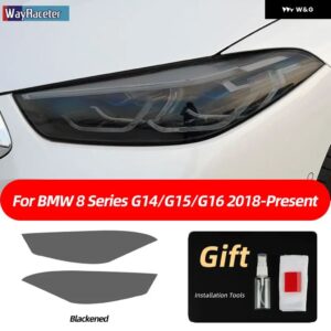 BMW スモークブラック TPU ステッカー ヘッドライト フィルム F40 F22 F44 F30 F31 G20 F34 F32 F36 F10 G30 F06 F07 F12 F01 G11 - The 8 18-On
