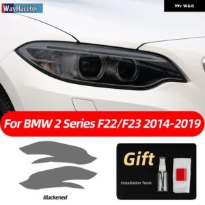 BMW スモークブラック TPU ステッカー ヘッドライト フィルム F40 F22 F44 F30 F31 G20 F34 F32 F36 F10 G30 F06 F07 F12 F01 G11 - F22 23 14-19