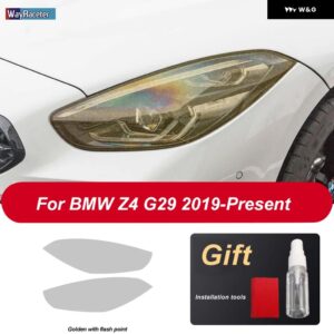 BMW 2個 ヘッドライト フィルム ヘッドランプ 修復クリア黒 TPU ステッカー Z4 E89 G29 2009-ON - 2018-On G