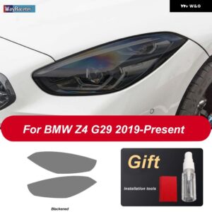 BMW 2個 ヘッドライト フィルム ヘッドランプ 修復クリア黒 TPU ステッカー Z4 E89 G29 2009-ON - 2018-On B