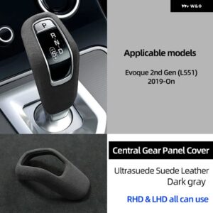ランドローバー ラップ車マルチメディア中央ノブギアパネル ステッカー カバー レンジローバー EVOQUE L551 2019-21 - Dark Gray