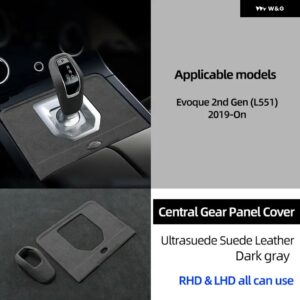 ランドローバー ラップ車マルチメディア中央ノブギアパネル ステッカー カバー レンジローバー EVOQUE L551 2019-21 - Dark Gray SET