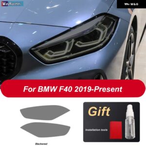 BMW 2個 ヘッドライト フィルム ヘッドランプ 修復クリア黒 TPU ステッカー 1シリーズ F40 M135I 118 ACCESSORIE - Blackened