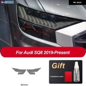 アウディ ヘッドライト フィルム修復 テールライト クリア黒 TPU ステッカー Q8 S8 RSQ8 2019 2020 - Headlight SQ8 B