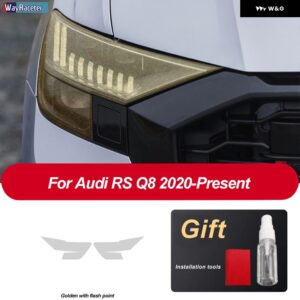 アウディ ヘッドライト フィルム修復 テールライト クリア黒 TPU ステッカー Q8 S8 RSQ8 2019 2020 - Headlight RSQ8 G
