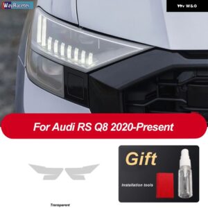 アウディ ヘッドライト フィルム修復 テールライト クリア黒 TPU ステッカー Q8 S8 RSQ8 2019 2020 - Headlight RSQ8 T