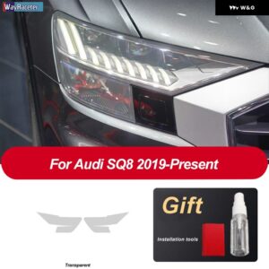 アウディ ヘッドライト フィルム修復 テールライト クリア黒 TPU ステッカー Q8 S8 RSQ8 2019 2020 - Headlight SQ8 T