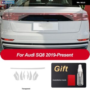 アウディ ヘッドライト フィルム修復 テールライト クリア黒 TPU ステッカー Q8 S8 RSQ8 2019 2020 - Taillight SQ8 T